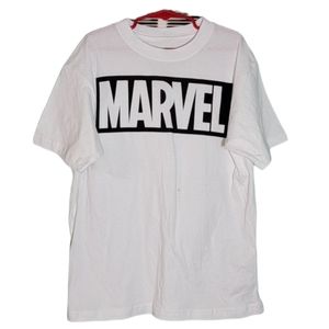 Marvel Men's Woodcut Logo Tee